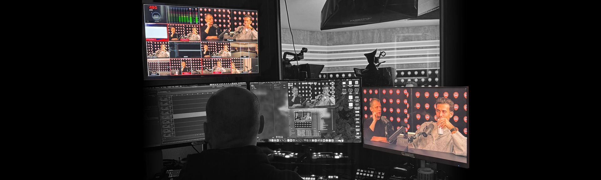 Behind the scenes of Duncan Kreeger recording a podcast on property finance and business